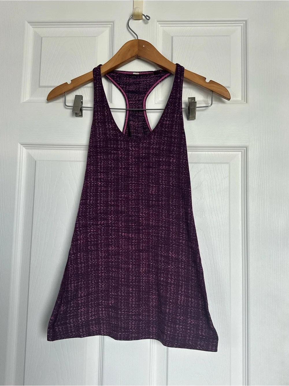 Lululemon Athletic Top Heathered Purple Racerback Tank Top